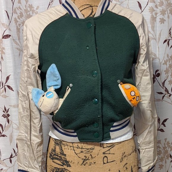 Ashley Green & Cream Varsity-Style Jacket. Size: M - Picture 3 of 9
